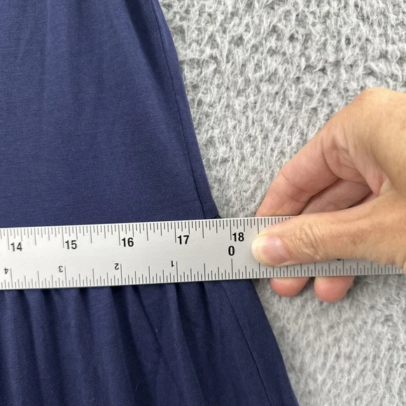 NWOT Lilly Pulitzer Malone Maxi Dress Tiered Navy Blue Preppy Cotton Women Small - Picture 6 of 9